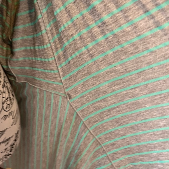 LADIES LONG JACKET GREEN/GREY STRIPES SIZE XL MADE IN THE 🇺🇸 USA - Picture 10 of 13